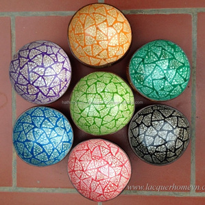 High Quality Vietnam Coconut Painting Bowl - Product Image 4