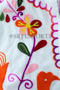 Premium Mexican Style Peacock Love Birds Embroidered Bohemian Midi Dress Wholesale Price High Quality Mexican Bird Beach Tunic - Product Image 6