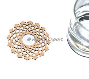 จานรองแก้วจักระ,ที่รองแก้วไม้มงกุฎจักระ - Product Image 1