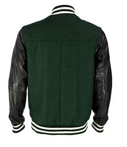 แจ็คเก็ตขนสัตว์ผู้ชายกับเสื้อหนาวขนแกะพร้อมแขนเสื้อหนัง - Product Image 2