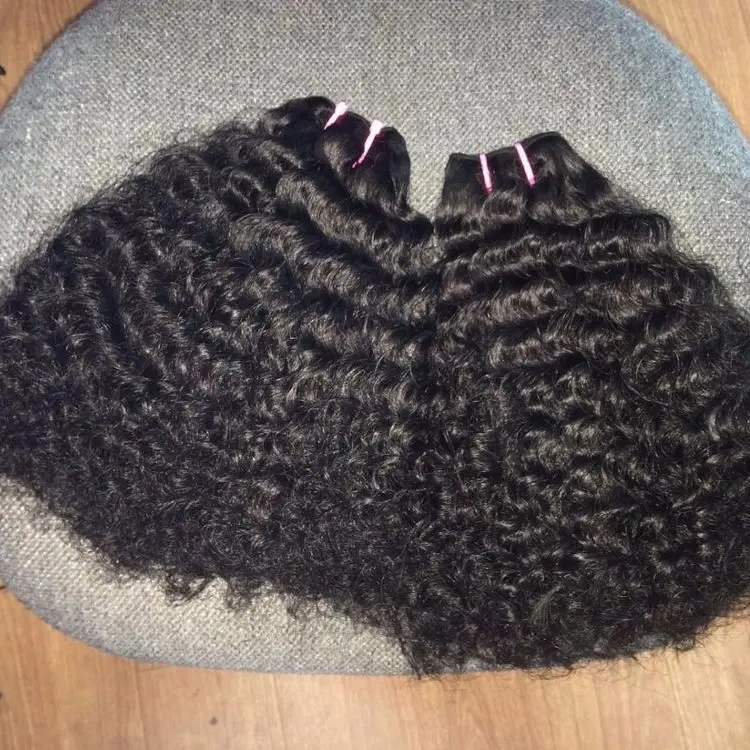 Wholesale price fashion Malaysian curly ponytail virgin human hair extensions for black women