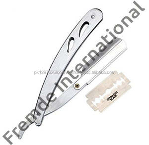 Rasoir à bord droit en acier inoxydable, 1 pièce, pour coiffeur hommes - Product Image 1