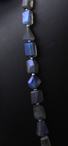 Labradorite naturelle pierres précieuses pépites à facettes perles bleu Flash Top qualité jardin pierre faisant des bijoux faits à la main - Product Image 3