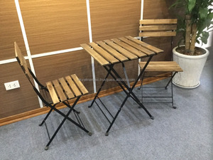 Ensemble bistro moderne en bois d'acacia pour table et chaise de patio de jardin extérieur par Tarno-pour les hôtels Prix d'usine au Vietnam - Product Image 3