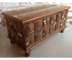 Trong nhà mộc mạc Retro thân cây gỗ ngực chăn hộp khai hoang lưu trữ cho bộ đồ giường - Product Image 4