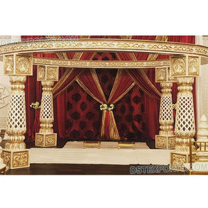 Mandap de Fibra Rajwada para Bodas Indias, Mandap Tallado en Fibra para Matrimonios Hindúes, Mandap de Diseño con Cuatro Pilares para Bodas, Venta en Australia - Product Image 1