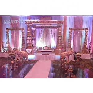 Mandalorian de mariage indien sud-indien, en Fiber blanche, luxueux, perles, suspension de mariage, luxueux - Product Image 2