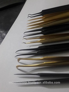 แหนบต่อขนตาคุณภาพสูงทำจากสเตนเลสเกรดทางการแพทย์ที่มีสีไทเทเนียม - Product Image 3