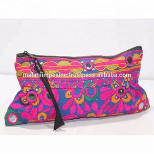 Boho Vintage Embroidered Travel Makeup Bag Cosmetic Cotton Toiletry Organizer for Women Makeup Organizer Travel Wash Pouch - Product Image 2