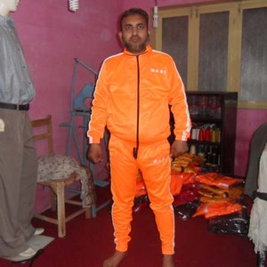 Ensemble de jogging en polyester pour hommes, deux pièces, veste et pantalon en nylon avec fermeture éclair patchwork, survêtement en nylon personnalisé pour hommes - Product Image 4