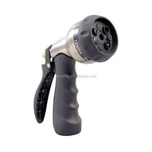 หัวฉีดน้ำแบบปืน 7 รูปแบบ สำหรับฤดูร้อน ผลิตจากโลหะผสมสังกะสี แข็งแรงทนทาน สำหรับสวน - Product Image 3