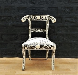 Silla de comedor portátil moderna con incrustaciones de hueso - Product Image 3