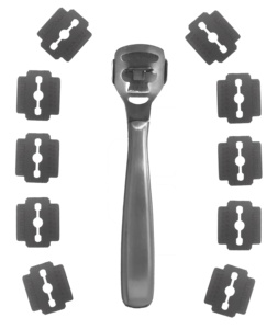 Removedor de Callos de Acero Inoxidable, Duradero y Reutilizable, Herramienta para el Cuidado de los Pies, 10 Cuchillas, Cortador de Piel Dura y Muerta, Lima, Escofina, Logotipo Personalizado - Product Image 1