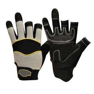 Meilleure vente Gants de machine en cuir de vachette respirant Gants de machine en cuir synthétique pour hommes femmes - Product Image 2