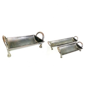 Recién llegado, diseño de forma cuadrada, corazón grabado, pantalla moderna para servir alimentos, bandeja de Metal, mesa de comedor para el hogar, Decoración de mesa - Product Image 3