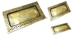 Trending de l'industrie Forme moderne et élégante Plateau décoratif en aluminium pour la décoration de table à manger de mariage avec logo personnalisé - Product Image 3