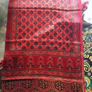 Ajrakh-estolas de seda de Modal, estola tradicional india, Gaji, Mashru, Ajrakh - Product Image 6
