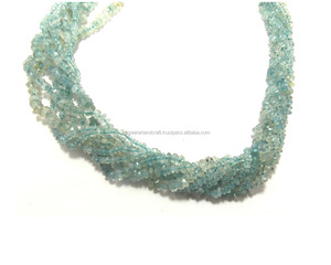 Cuentas de apatita natural, piedras preciosas hechas a mano, forma de Rondelle, regalo de joyería de moda para ella, hebras de Rosario con cuentas - Product Image 1