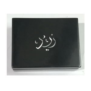 Caja de joyería decorativa con incrustaciones de mármol negro, única - Product Image 1