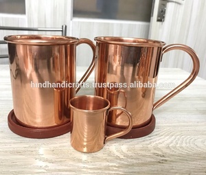 Artesanía de alta calidad Logotipo grabado personalizado Cobre martillado Moscow Mule Tazas Mejor Drinkware Hecho en India - Product Image 5