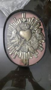 เหล็กทองหัวใจศักดิ์สิทธิ์ในกรอบหรูหราคาทอลิกศาสนาของตกแต่งติดผนังแบบวิกตอเรีย - Product Image 4