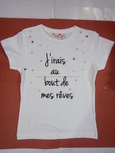 Camiseta de algodón 100% para niñas, Camiseta estampada de Pretty Girl, Tops para niños, nueva colección de Bangladesh - Product Image 5