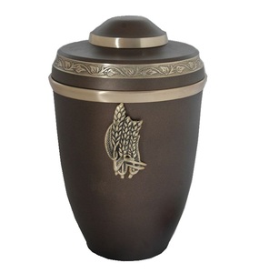 Urne funéraire européenne en métal pour adulte, urne funéraire en laiton artisanale, brun brillant, urne pour cendres humaines pour adulte - Product Image 5