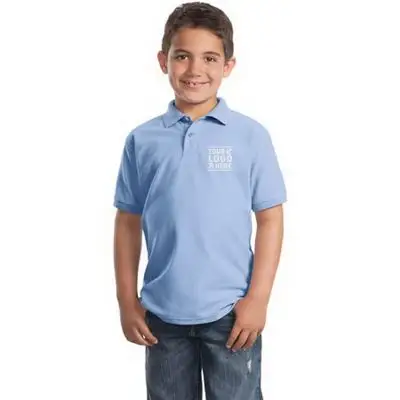 Port Authority Youth Silk Touch Áo Sơ Mi Polo-65/35 Poly/Cotton Pique Và Đi Kèm Với Logo Của Bạn