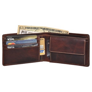 Men's Genuine Leather <b>Wallet</b> Handmade Vintage Fold Closure <b>Brown</b> Short Daily Use - Product Image 2