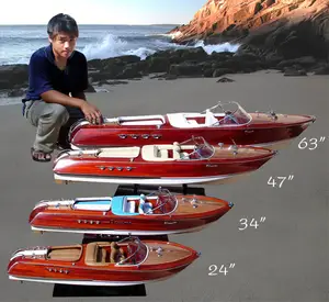 RIVA AQUARAMA MODÈLE DE BATEAU DE VITESSE EN BOIS-BATEAUX D'ARTISANAT