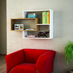 Exclusive Luxury Chipboard Sementha <b>Wooden</b> Deep Wall <b>Shelf</b> White from Turkiye Best Seller - Product Image 1