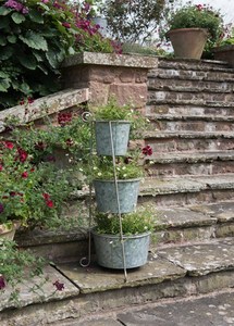 Galvanised Planter with <b>Stand</b> for <b>Planting</b> - Product Image 2