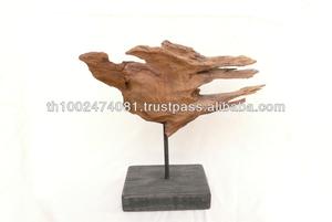 Sculpture de statue d'art de décoration en bois flotté naturel - Product Image 5