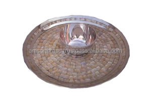 Plats de service design de haute qualité bordure en spirale vaisselle plat plateau en aluminium plat à Dessert plateau de service - Product Image 3