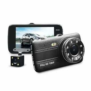 Bảng Điều Khiển Xe Hơi Ống Kính Kép 4 "1080P Đầu Ghi Hình Video Dash Cam Camera Chiếu Hậu H002B