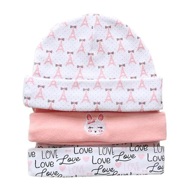 OEM Tùy Chỉnh Màu Trắng Mềm Bông Bé Beanie Hat 100% Cotton Hữu Cơ Bé Đa Sử Dụng Sơ Sinh Unisex Hat