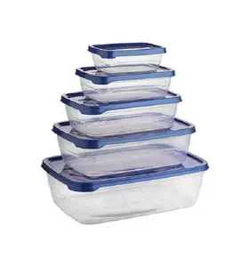 Plastic Voedsel Container Alle 6 Maten Opbergdozen & Bins Clear Body Duurzame