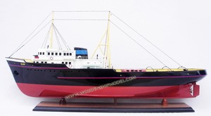 Modelo de Barco de Remolque ELBE, Modelo de Barco de Madera, Modelo Artesanal de Madera - Product Image 3