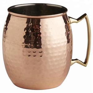 Tasse mule de Moscou en cuivre pour barman utilisée la plus vendue et de haute qualité - Product Image 1