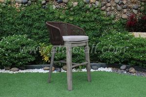 Chaude d'été à la mode En Osier ensemble de Barre DE Rotin DE PE 2 chaises et D'acacia table En Bois pour Meubles D'extérieur RABR-099 (Style 7) - Product Image 5