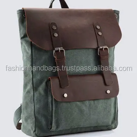 Best Waxed canvas customized authentic style backpack messenger bags wholesale manufacturer in India