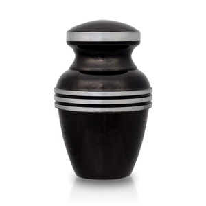 Precio al por mayor, personalizado, de alta calidad, estilo americano, elegancia metálica, urna de recuerdo de metal, mini caja de terciopelo para bebé - Product Image 4