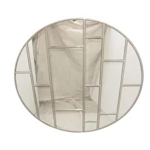 圆形大型威尼斯镜子，金属粘贴时尚潮流设计全新定制