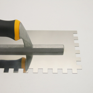Vente en gros de truelle à béton en acier inoxydable avec manche en caoutchouc et lame crantée truelle en plastique pour le plâtrage - Product Image 6