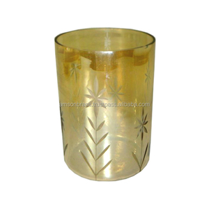 <b>Glass</b> Votive Candle Holder Engraving Design <b>Glass</b> Candle Holders Lanterns and Candle <b>Jars</b> Home Decoration Color - Product Image 1