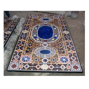 Hand Made Solid Marble Inlay Big Dining Table, Manufacture Table Tops