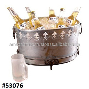 ถังแช่ไวน์ทำจากโลหะพร้อมด้ามจับทรงกลมถังแช่ไวน์ถังแช่ไวน์โลหะทำจากอะลูมิเนียม - Product Image 4