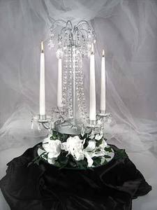 Candélabre moderne en cristal antique fait à la main mariage de fleurs de style européen bougeoir conique en aluminium gaufré moderne - Product Image 3