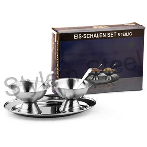 Juego de tazas de acero inoxidable para helado, juego de 5 tazas de Metal para fruta, cupcakes, Bebidas frías - Product Image 1