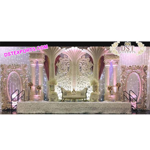 Ensemble de décoration de scène de mariage de style asiatique supérieur ensembles de scène de mariage en fibre décorée en cristal - Product Image 1